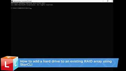 How to add a hard drive to an existing RAID array using StorCLI