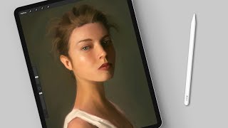 Painting A Realistic Portrait In Procreate | Timelapse (8 Hours In 1 Minute)