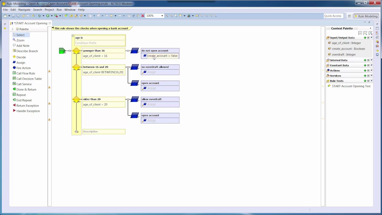 Modeling & Testing Business Rules with ACTICO Rules - YouTube
