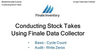 Finale Inventory - Barcode Scanner-Overview of Stock Takes