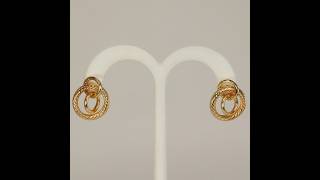 ESTATE - 14K Yellow Gold Intertwined Circles Earrings