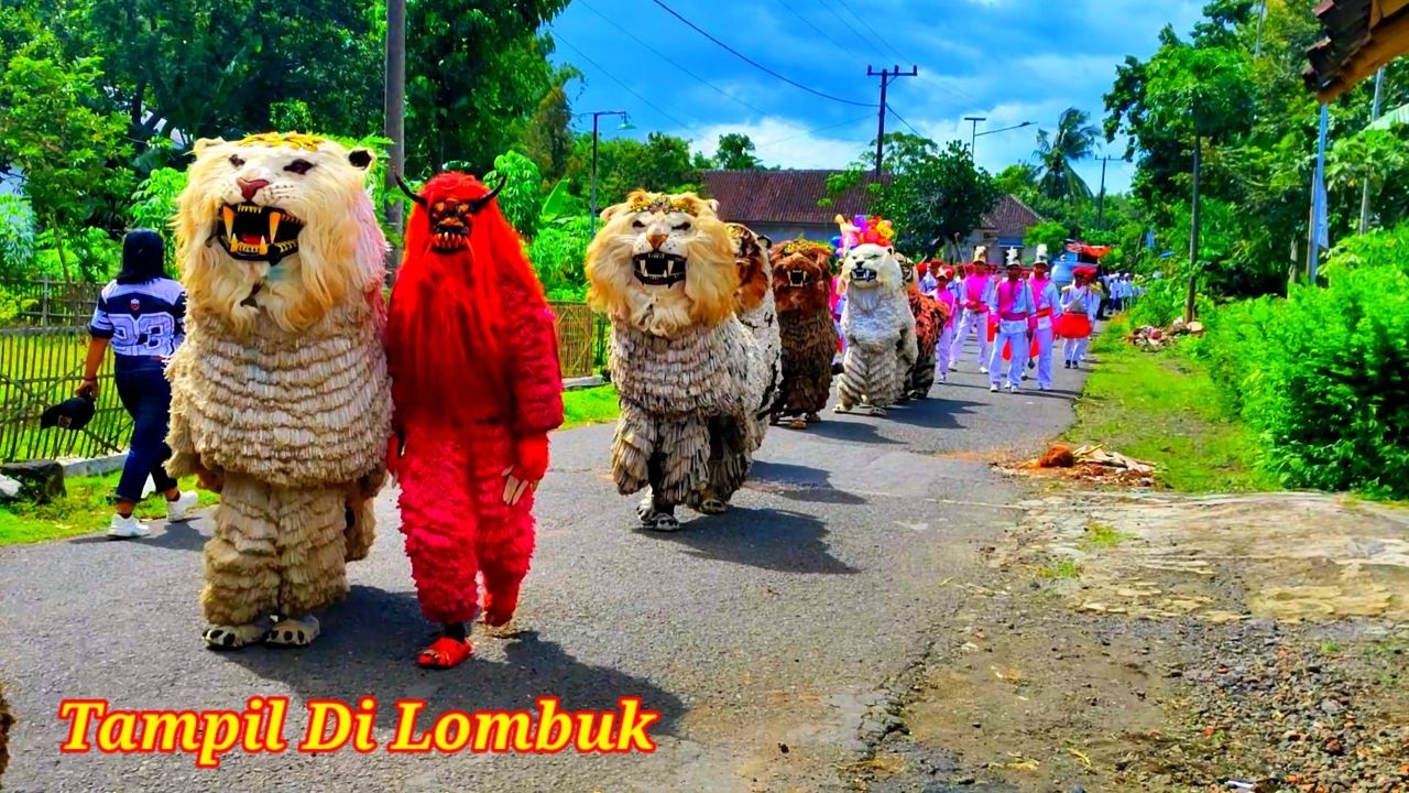 MERIAH ‼ Can macanan singo raung cilik di undang acara karnaval tampil di lombuk wonosari