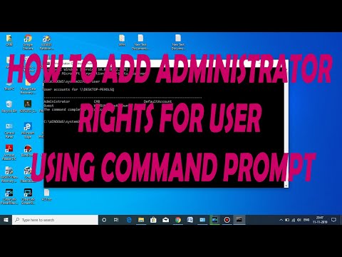 How to Add Administrator Rights For User Using Command Prompt