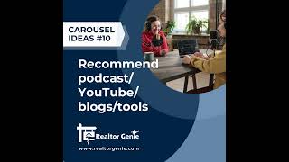 CAROUSEL IDEAS #10: Recommend podcast/YouTube/blogs/tools
