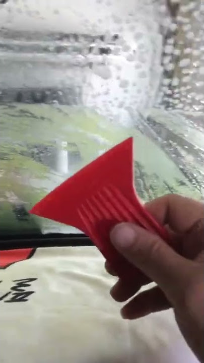 Tint adhesive / glue removal using Awesome and a Gator Blade / how to tint car windows like a pro