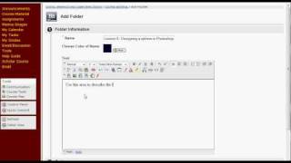 Staff tutorials - adding a folder to blackboard