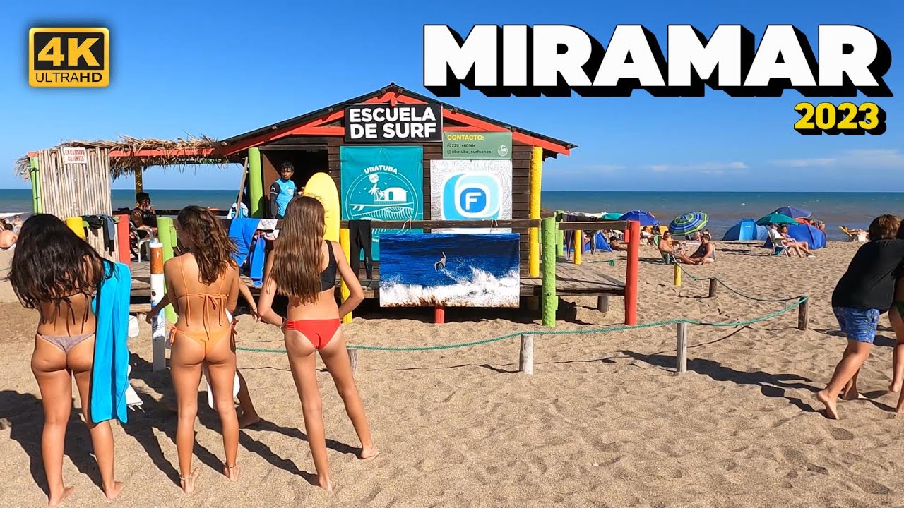 Caminando por MIRAMAR 4K - Walking Tour | ARGENTINA.