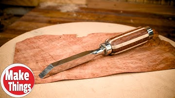Mortise Chisel (from scratch) // Cut, ground, forged, glued...Full build // Make Things