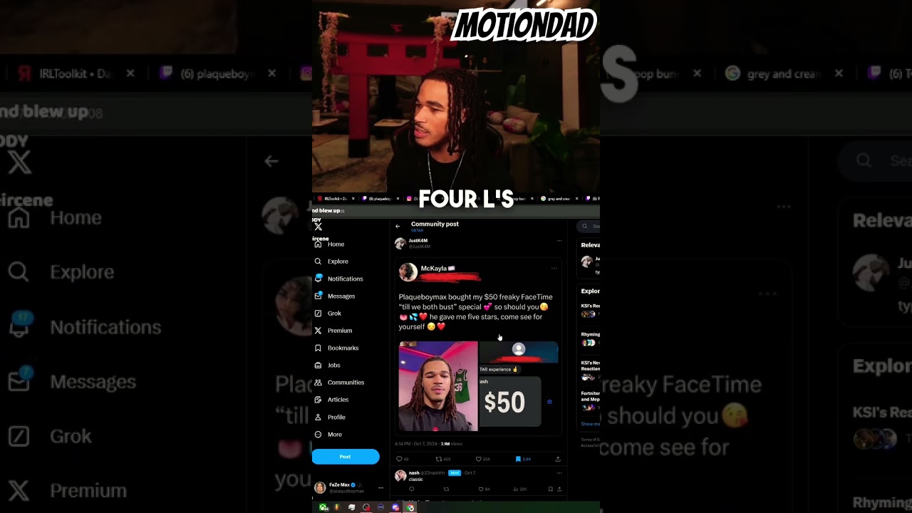 Max reacts to a trans OF model saying he bought content from her 