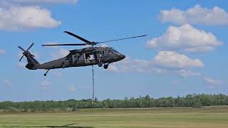 Us army UH60V Blackhawk seen at exercise Falcon Spring 2025.