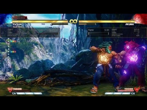 Akuma 357 Damage V Trigger 2 Corner Only Meterless Combo SFVAES4