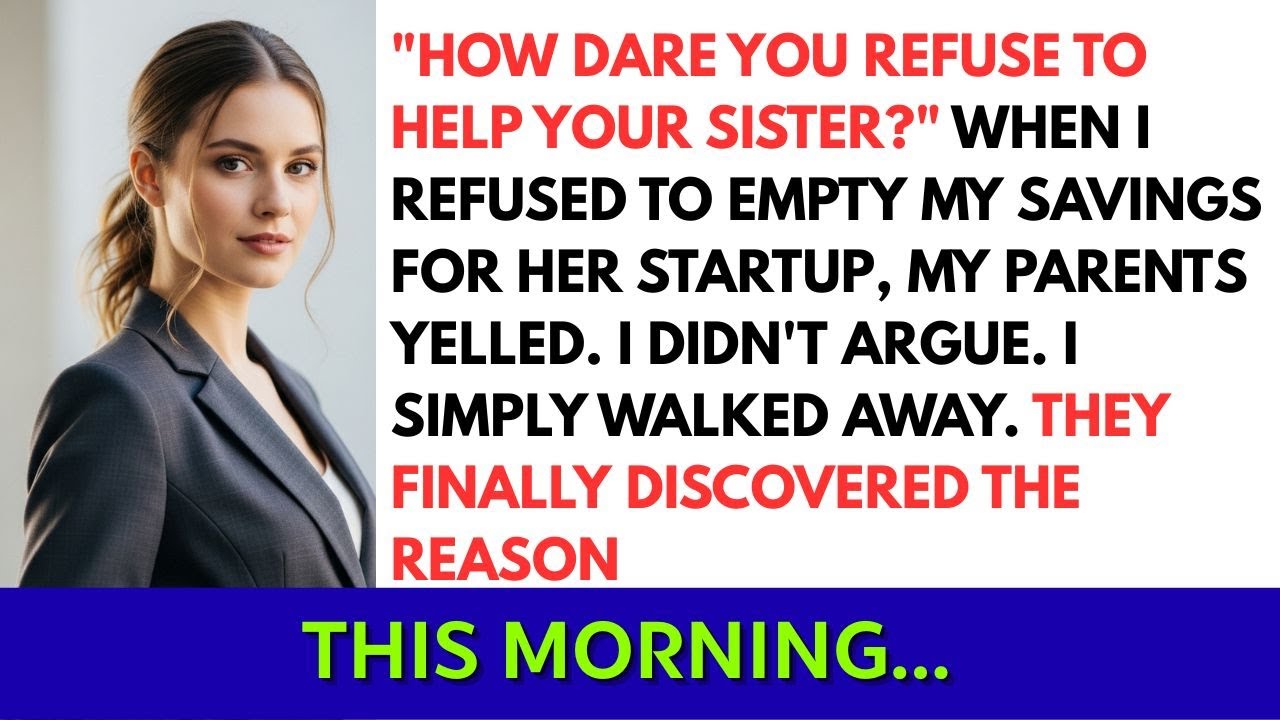 My Family Called Me Selfish For Not Paying For My Sister's Dream. I Left Town. Today—8 Urgent Voice