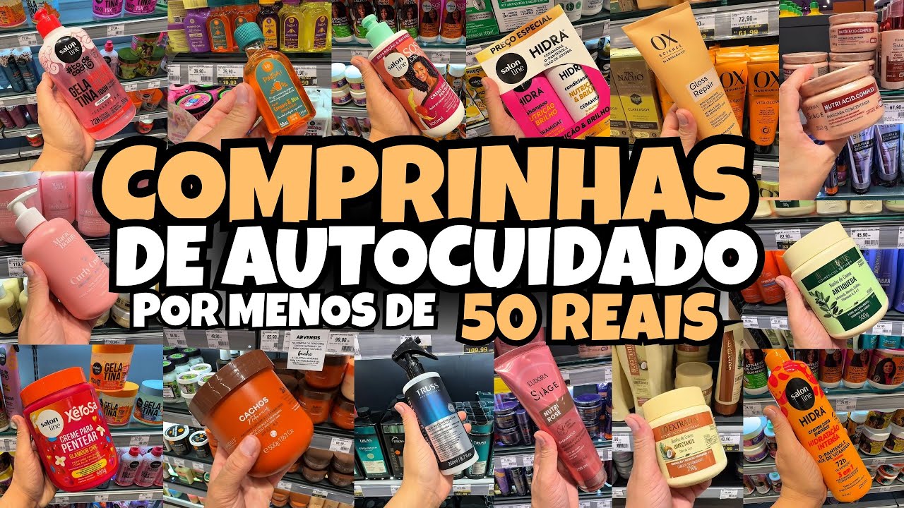 COMPRINHAS DE AUTOCUIDADO POR MENOS DE 50 REAIS 🛍️✨ Cabelo, Tour e Haul #autocuidado 