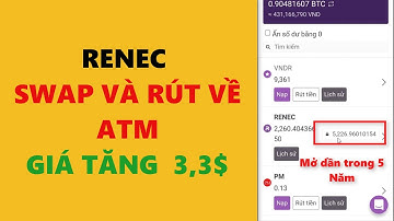 Renec giá tăng cao- Cách rút tiền về thẻ ngân hàng ATM- achi kiếm tiền online