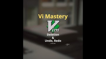 Vi - Undo, Redo