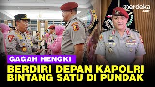 Sikap Sempurna Brigjen Hengki Berdiri Gagah Depan Kapolri, Bintang Satu di Pundak