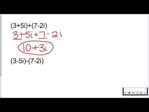 Adding & Subtracting Complex Numbers