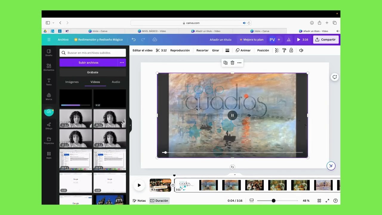 INFORMACIÓN E RECURSOS PARA A GRAVACIÓN DOS VÍDEOS