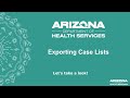 How to Export Case Lists