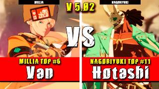 GGST Van Millia VS Hotashi Nagoriyuki Guilty Gear Strive High level gameplay