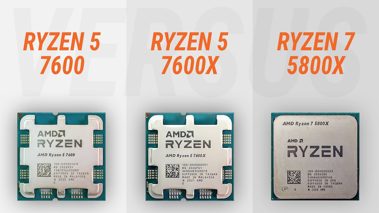 Ryzen 5 7600 vs Ryzen 5 7600X vs Ryzen 7 5800X w/ RTX 4090 