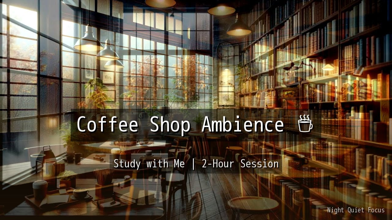 Cozy Coffee Shop ☕ Study with Me | 2-Hour Pomodoro Session | BGM - YouTube