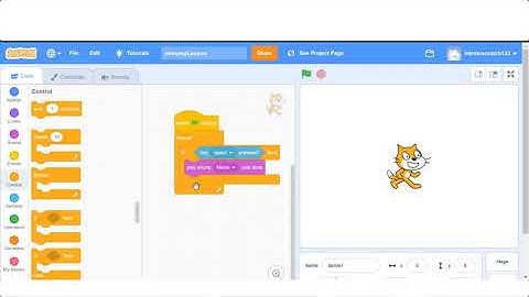 Introduction to Scratch: Sensing Blocks