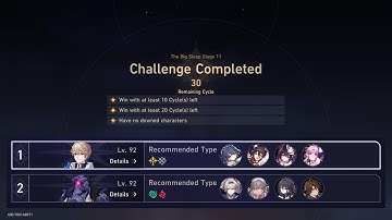 Star Rail - 2.4 MoC Floor 11 - E1S1 Yunli (E2S1 Sparkle) and E0S1 Firefly (E1 Ruan Mei)