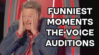 Blake Shelton FUNNIEST moments on The Voice | Auditions | Part 1