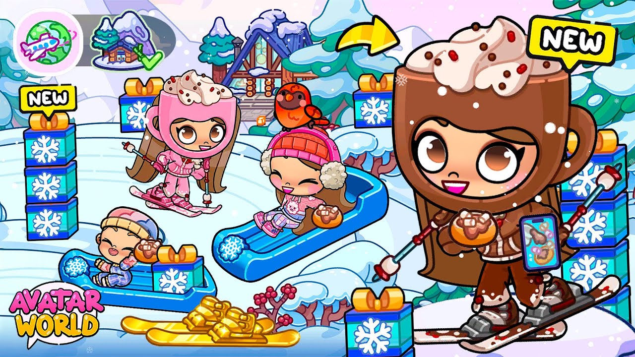 Todos los SECRETOS Y REGALOS del NUEVO MAPA MONTAÑA ⛷️ Nueva Actualizacion en Avatar World
