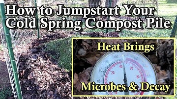 How to Heat Up & Jumpstart Your Compost Piles in Early Spring:  A Grass Core Brings Heat and Decay!
