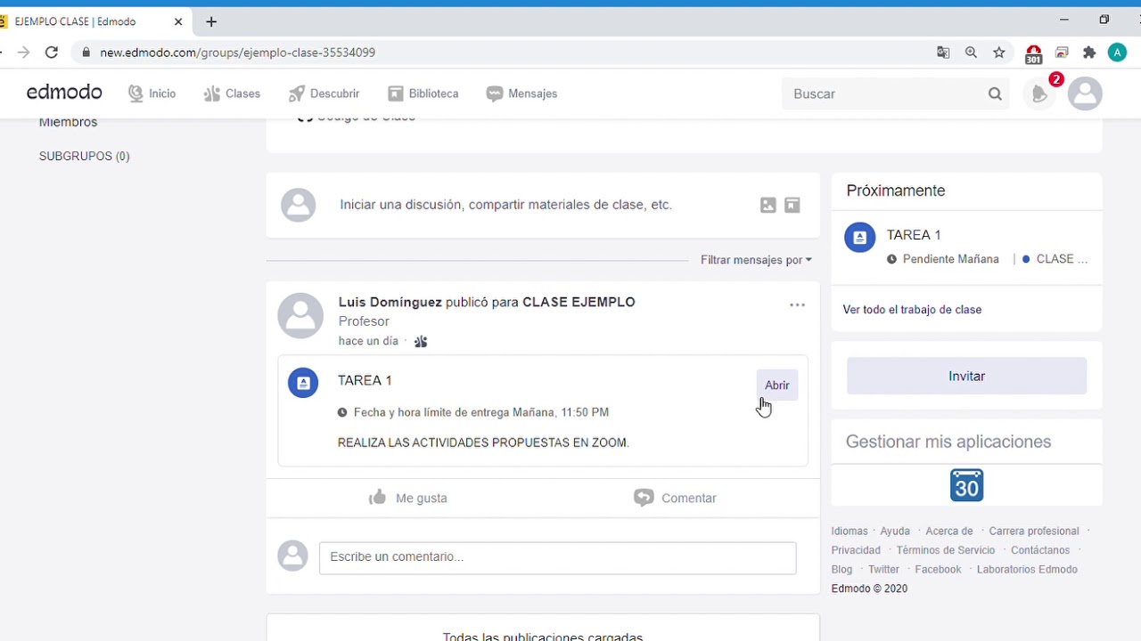 Como subir una tarea a Edmodo desde un ordenador (Computadora). - YouTube
