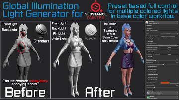 Global Illumination Light Generator for Substance Painter.