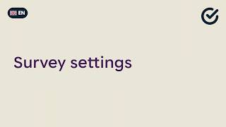 Survey settings