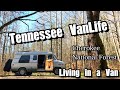 Tennesse Van Life - Old Cabin in the Woods - Living in a Van 12/2020