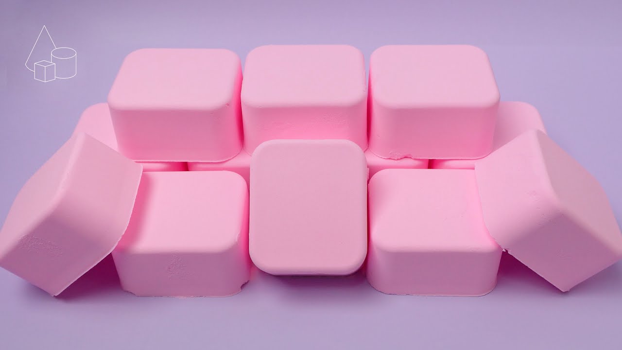 ASMR | Perfect Pink Baking Soda Blocks Crunchy 💗🎧