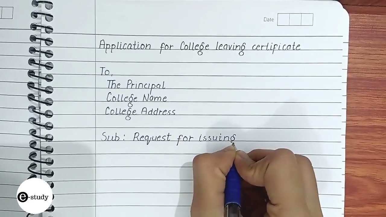 Application for college leaving certificate || College leaving certificate application