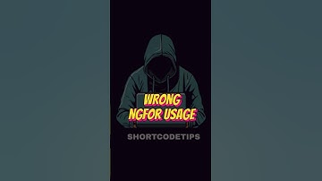 Angular Devs: Stop Using ngFor Like This #shorts