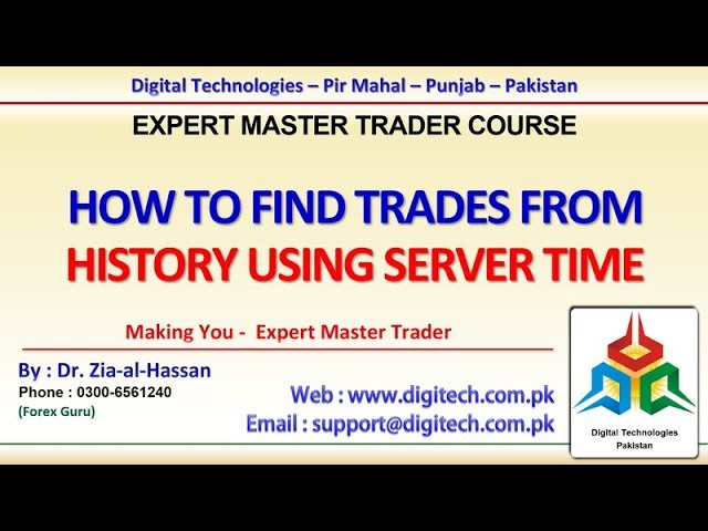 How To Find Trades From History Using Server Time In Urdu Hindi - Free Advance Forex Training Course