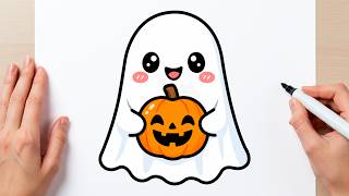 Full How To Draw A Cute Halloween Ghost | Easy Kawaii Drawing For Kids & Toddlers News