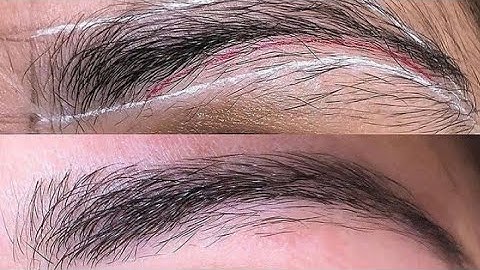 fast time eyebrows threading tutorial, Thick to thin eyebrows, Heavy growth eyebrows threading
