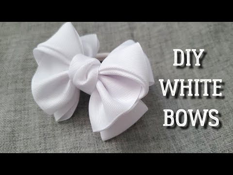 НЕОБЫЧНЫЙ белый БАНТ для школы ✨️✨️✨️DIY Hair Bows