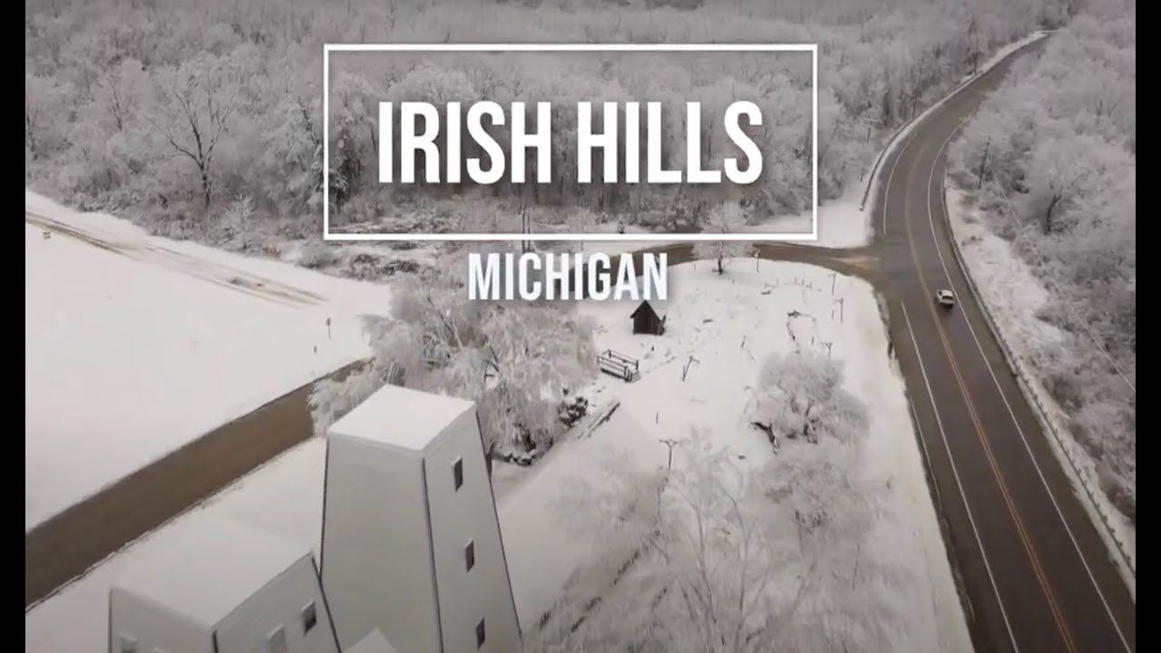 Irish Hills of Michigan in the Winter - drone video tour 
