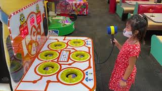 Chelsy's at Chuck E. Cheese using Summer Fun Pass