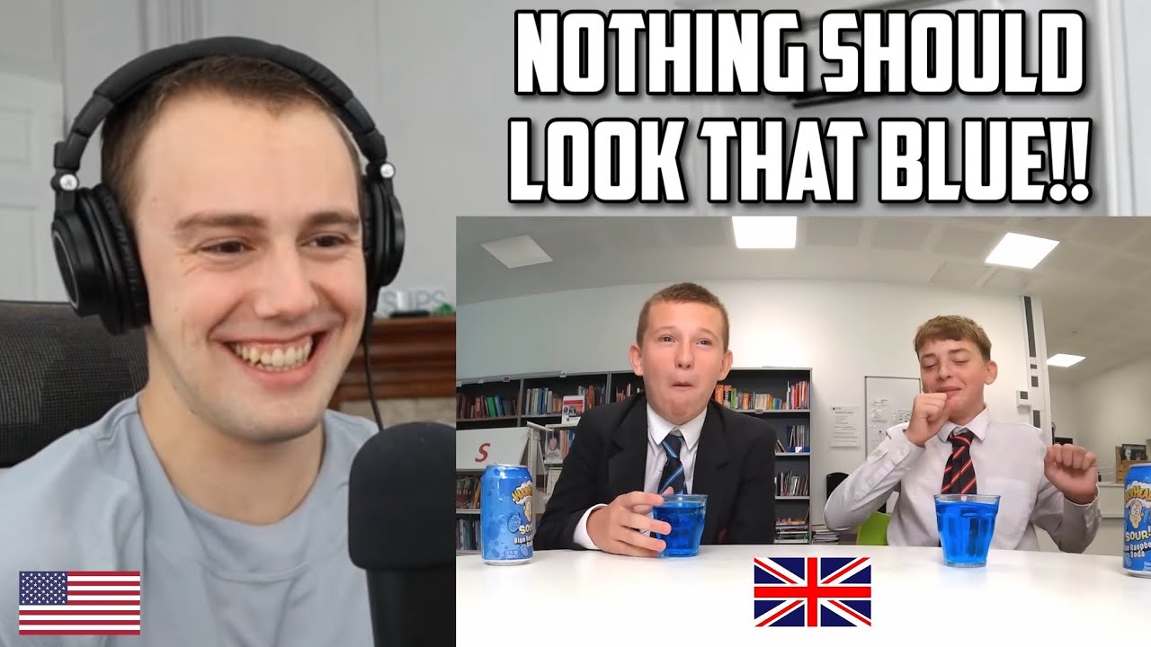 British Highschoolers Try American Soft Drinks! (American Reacts)