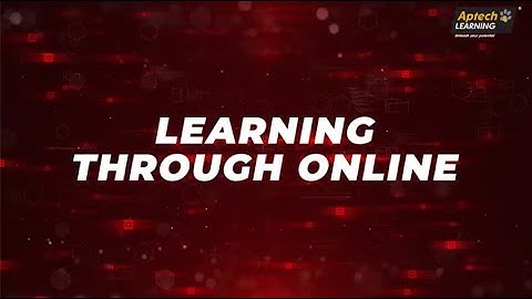 Aptech Learning Live Online Classes | Learn from Home Video