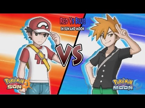 Pokemon Sun and Moon: Red Vs Blue (Kanto Pokemon Rival)