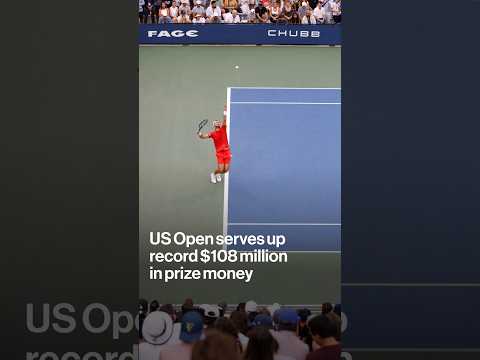 US Open serves up record $108 million in prize money #shorts #usopen #tennis