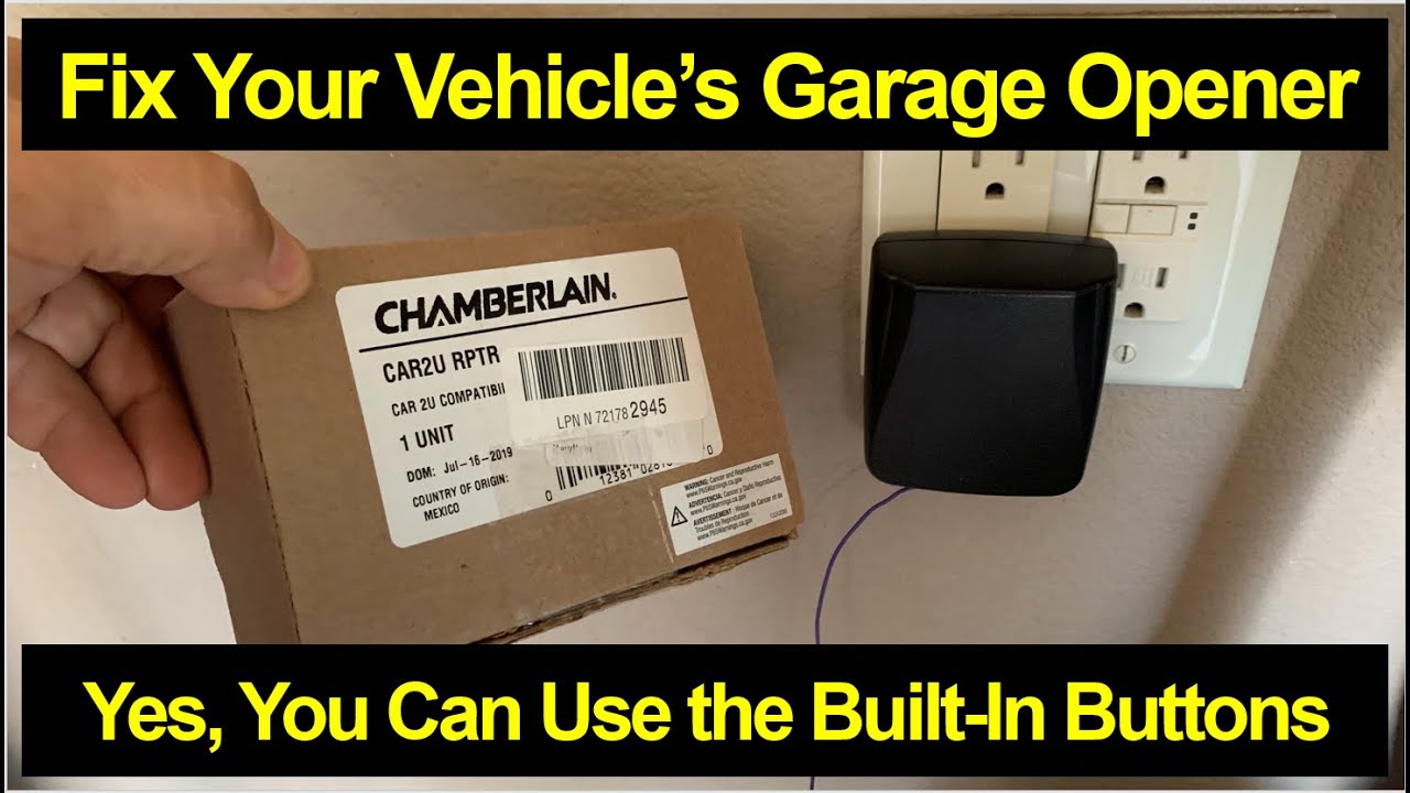 Fix Your Vehicle’s Built-In Garage Door Opener Buttons! CAR2U is