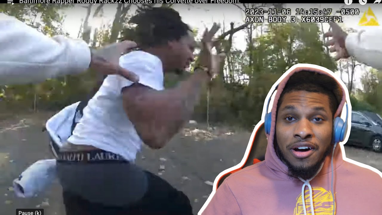 Baltimore Rapper Roddy Rackzz Tries To Escape In His Corvette - YouTube
